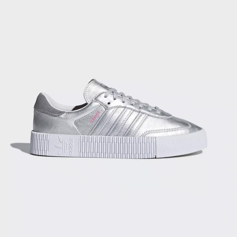 Adidas Samba Rose Tenis Plateados Para Mujer (MX-18350)